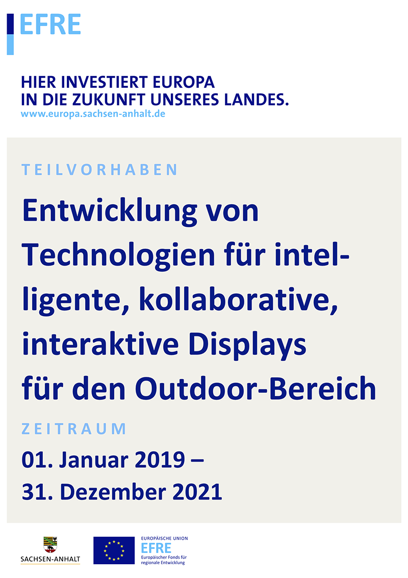 Sub-project: Development of technologies for intelligent, collaborative, interactive displays for outdoor use